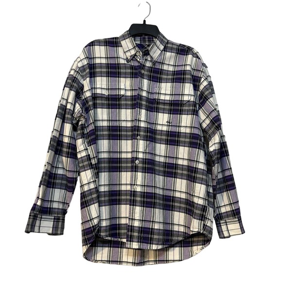 Roper Cowboy Western Plaid Button Down Shirt Men's Large - Picture 1 of 6